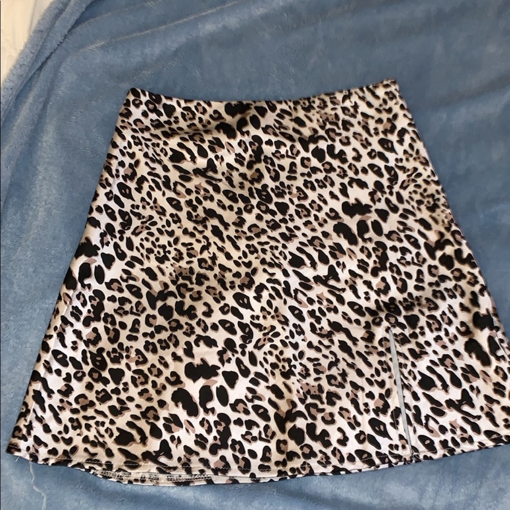 Princess Polly silk cheetah print skirt